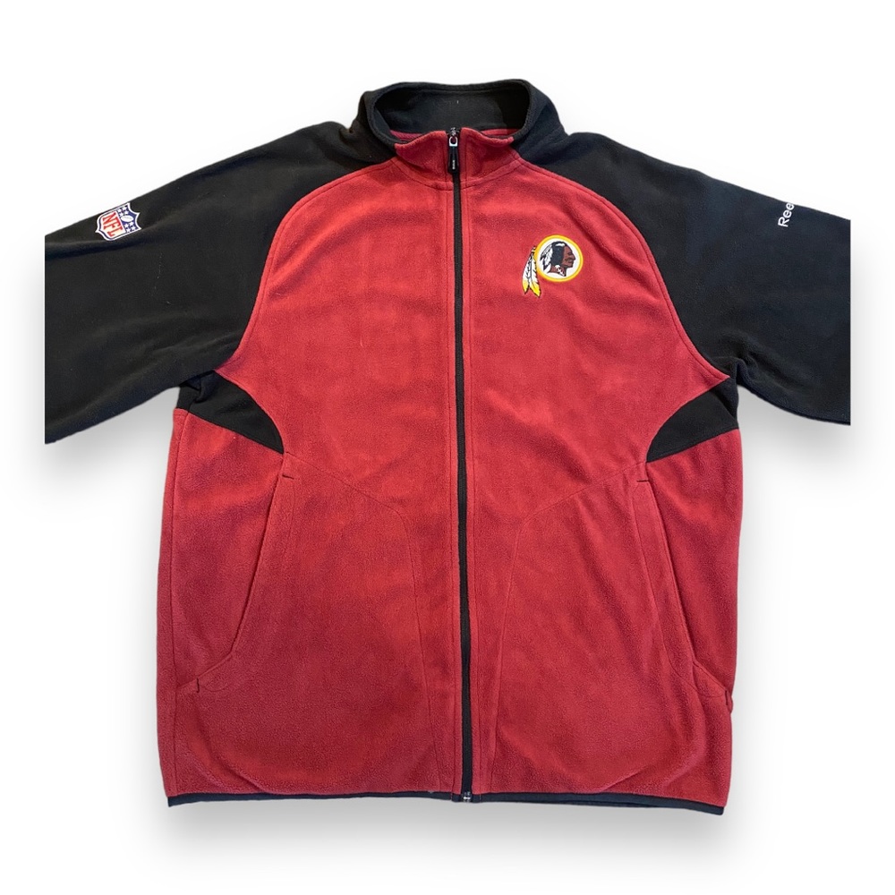 Vintage REEBOK NFL Washington Redskins Full Zip Lightweight Fleece Jacket